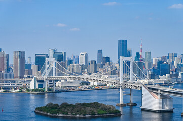 日本東京台場からの都市風景