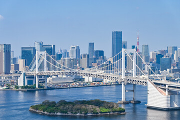 日本東京台場からの都市風景