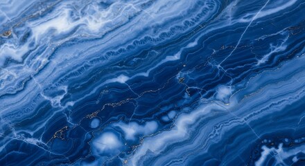 Fototapeta premium Abstract Blue Marble Texture Background.