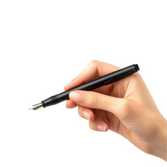 Hands Holding Fountain Pen transparent background png