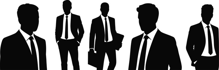 Business silhouettes, corporate professionals, office executives, teamwork, leadership, negotiation, productivity, finance, management, success, strategy, partnership