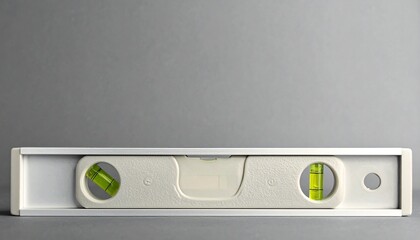 Metallic spirit level with three bubble vials on outdoor wooden surface—symbolizing alignment, craftsmanship, and the quiet choreography of precision and balance.