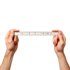 Hands Holding Measuring Ruler transparent background png