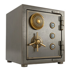 Secure metal safe with combination lock and protective features for storing valuable items safely