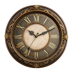 Antique roman numeral wall clock with ornate vintage design for timeless home decor appeal