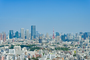 日本の首都東京の都市風景