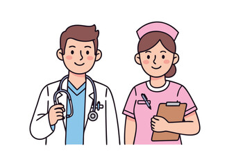 Medical team vector illustration
