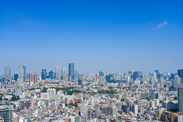 日本の首都東京の都市風景