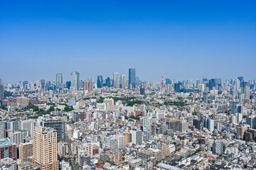 日本の首都東京の都市風景
