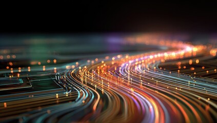 Abstract Cityscapes Digital Network.