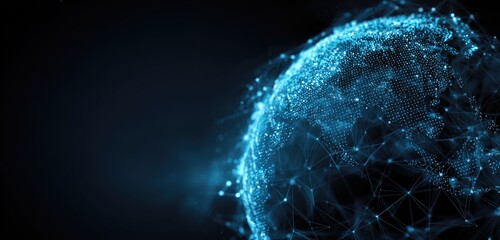 Abstract Digital Earth Globe.
