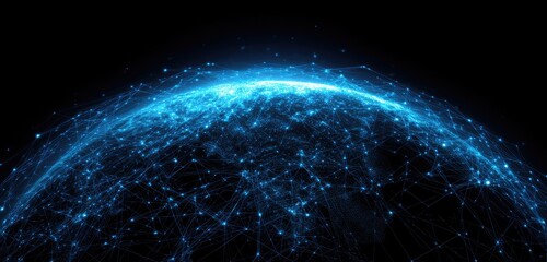 Abstract representation of a planet in space.