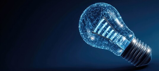 Innovative Lightbulb Concept, Futuristic Technology.