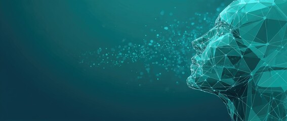 Abstract Digital Human Face.