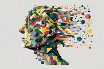 Colorful Abstract Representation of a Mind.