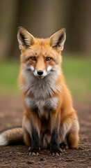 Fototapeta premium Red Fox Portrait in Natural Habitat.