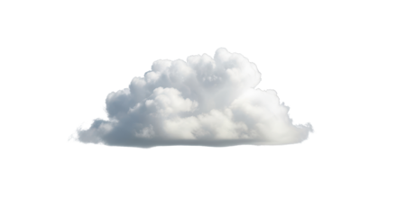 Fluffy white cloudscape for weather or environment design isolated PNG with Transparent Background