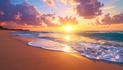sunset on the beach