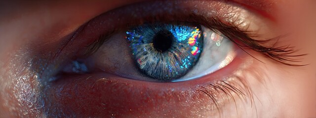 Close Up of a Blue Eye.