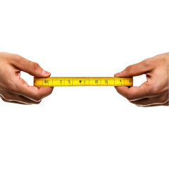 Hands Holding Measuring Tape transparent background png