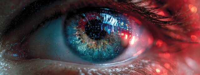 Intriguing Colorful Eye, Abstract Design.