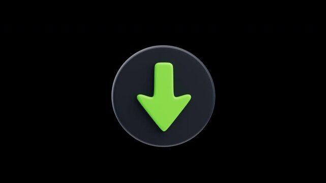3d animation of download arrow