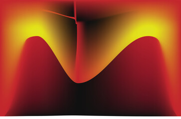 Fiery Red and Yellow Abstract Gradient with Deep Shadow and Sharp Edges background