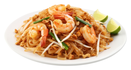 PNG Pad Thai noodle pasta plate.