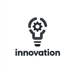 Innovative Idea Lightbulb Logo Design.