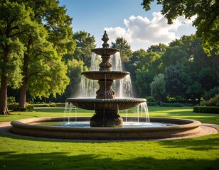 Ornate fountain in a park
