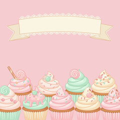 Sweet and Delicious Cupcakes Adorned with Frosting and Sprinkles Perfect for Celebrations and Parties