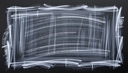 chalkboard eraser marks forming an artistic border.