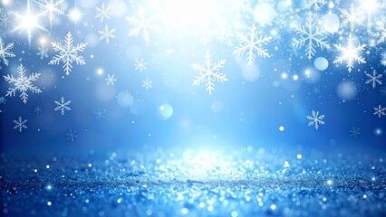 冬に使える素材 キラキラした雪 背景素材 16:9サイズ AI生成素材