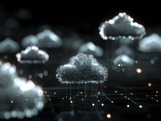 Digital cloud network for data storage and connectivity.