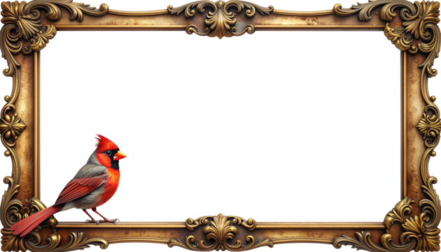 stylish frame with clipping path, PNG