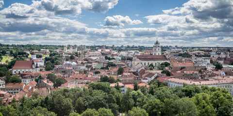 Panorama and cityscape of Vilnius, Lithuania