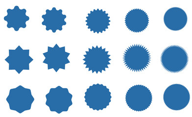 Vector Set of circle badge for price, tag and discount.