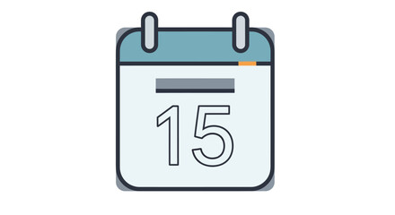 Simple calendar icon showing the 15th of the month.