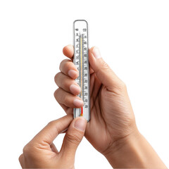 Hands Holding Thermometer transparent background png