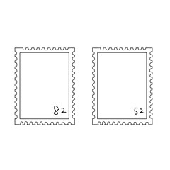 シンプルな切手のイラスト