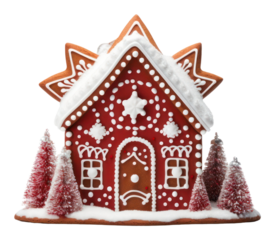 PNG Christmas gingerbread christmas dessert cookie.