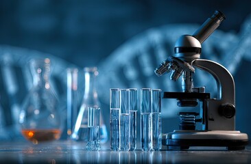 Science Laboratory Equipment and DNA Research.