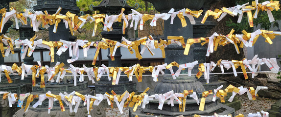 Japan, omikuji: small pieces of paper that predict the future