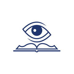 book eye abstract logo modern style