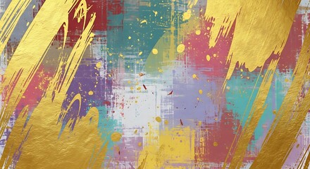 Obraz premium Abstract Colorful Brushstrokes.