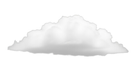 Obraz premium Fluffy cloud illustration for weather forecast isolated PNG with Transparent Background
