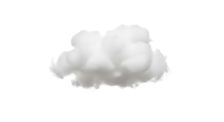 Fluffy white cloud for weather concept isolated PNG with Transparent Background