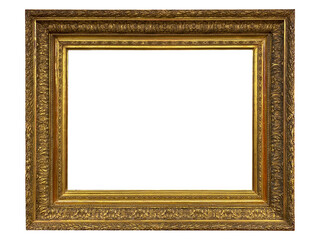 Gold Ornate Classic Baroque Style Picture Frame For Art Gallery And Home Decor PNG backgroun