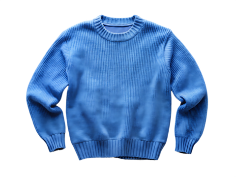  photo of a blue sweater on  white background 'PNG AI Generated.