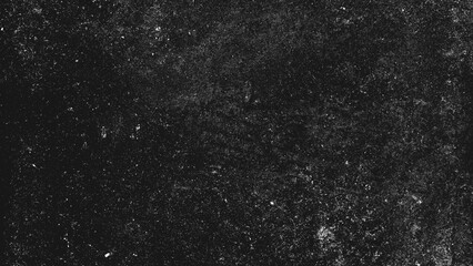 Old, rough grunge texture background with white specks on a black canvas.